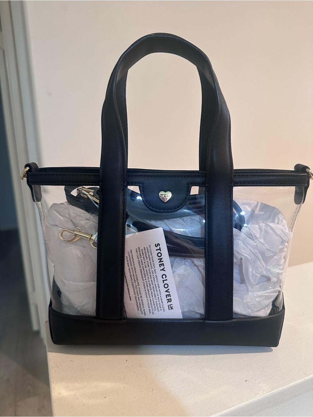 Black Clear Tote Bag